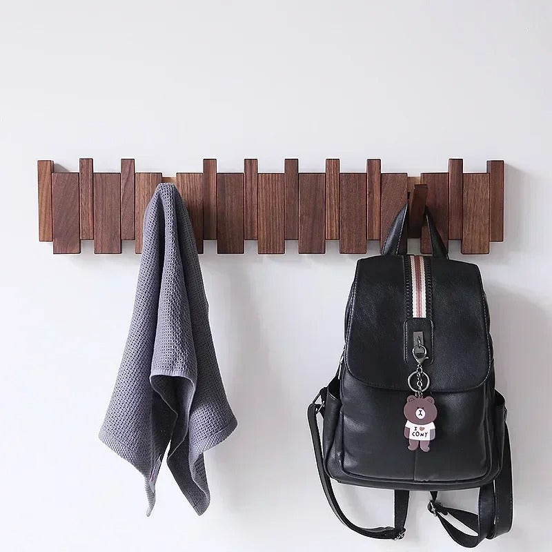 Stylish Wall Mount Coat Rack With Hooks and Shelf - BritishElegance