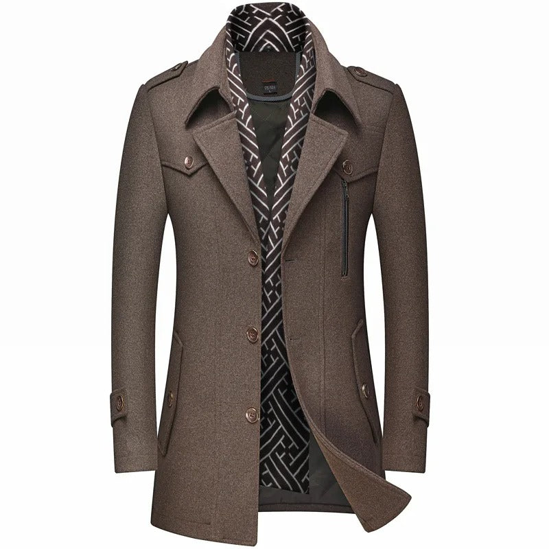Classic Men's Wool Coat - BritishElegance