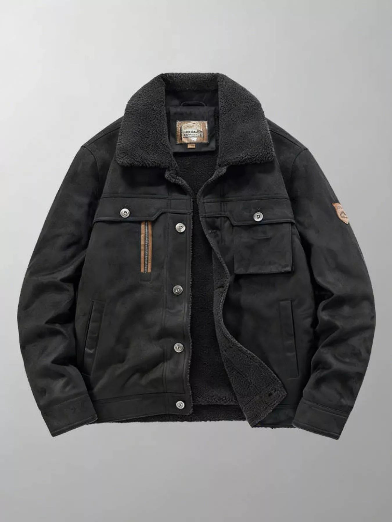 Big Size Mens Fleece Lined Coat
