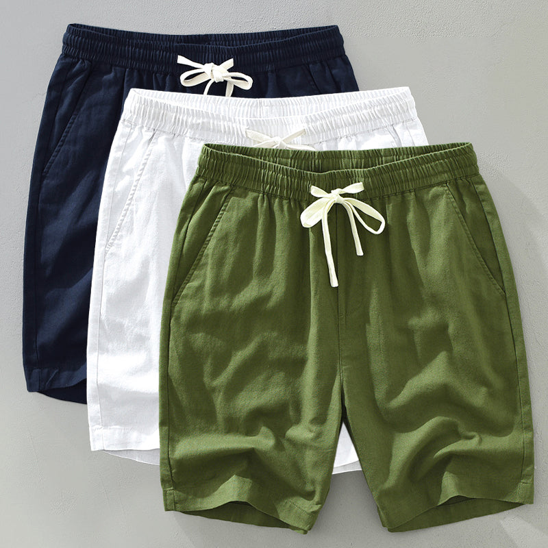 Relaxed Fit Mens Linen Beach Shorts - BritishElegance