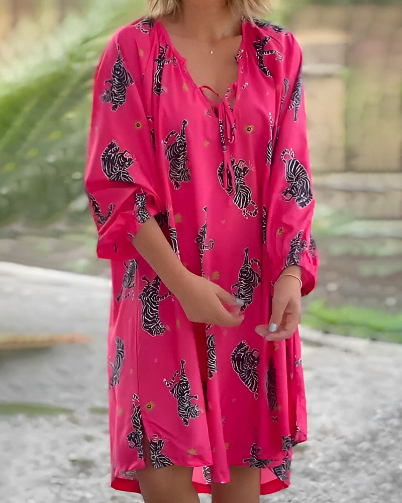 Lightweight V-Neck Summer Dress for Women