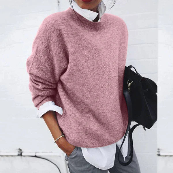 Warm Women's Cashmere Crew Neck Winter Sweater
