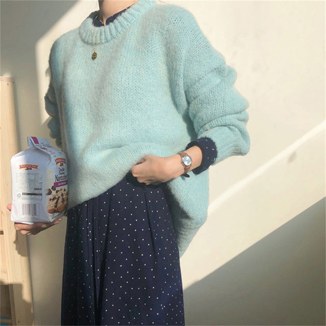 Women's Cozy Crew Neck Winter Knit Sweater