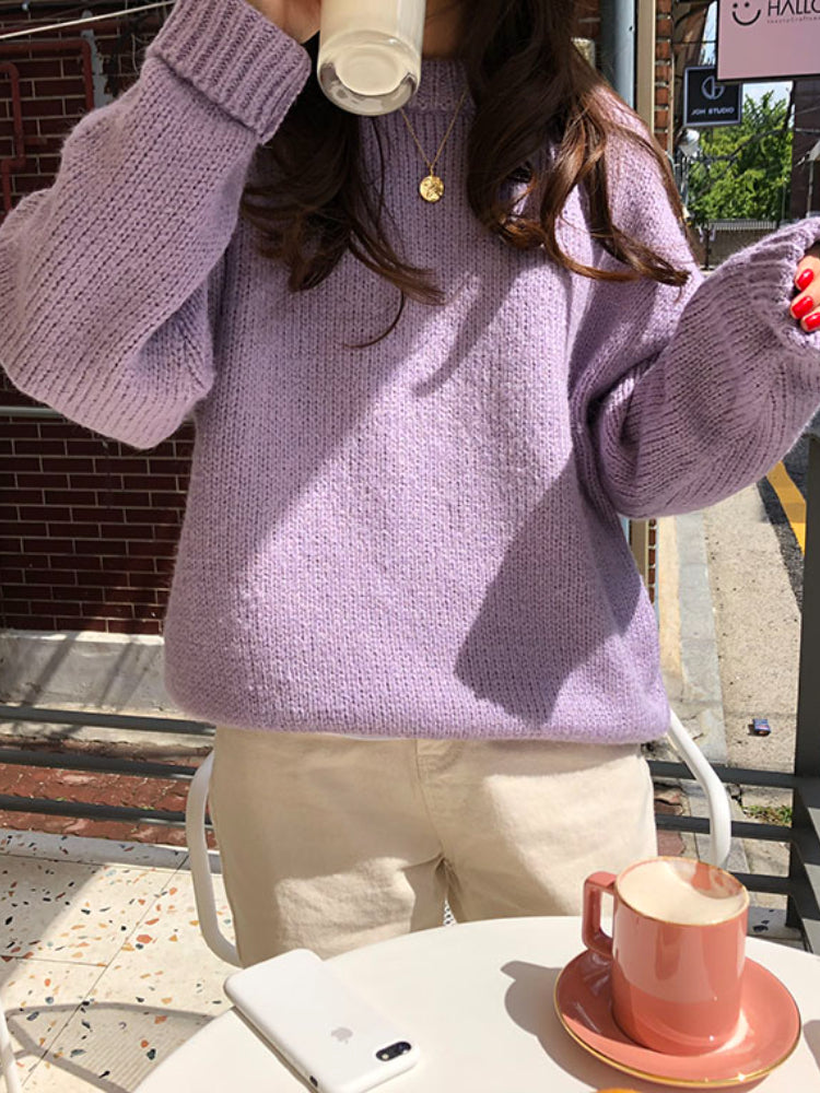 Women's Cozy Crew Neck Winter Knit Sweater