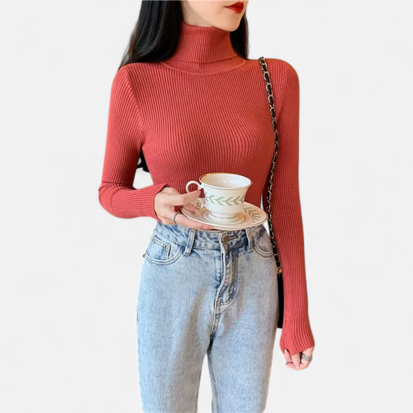 Cassy | Women’s Turtleneck Sweater | Knitted