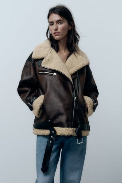 Arden – Brown Aviator Jacket