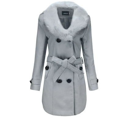 Vera | Velvet Warm Wool Wintercoat for Women