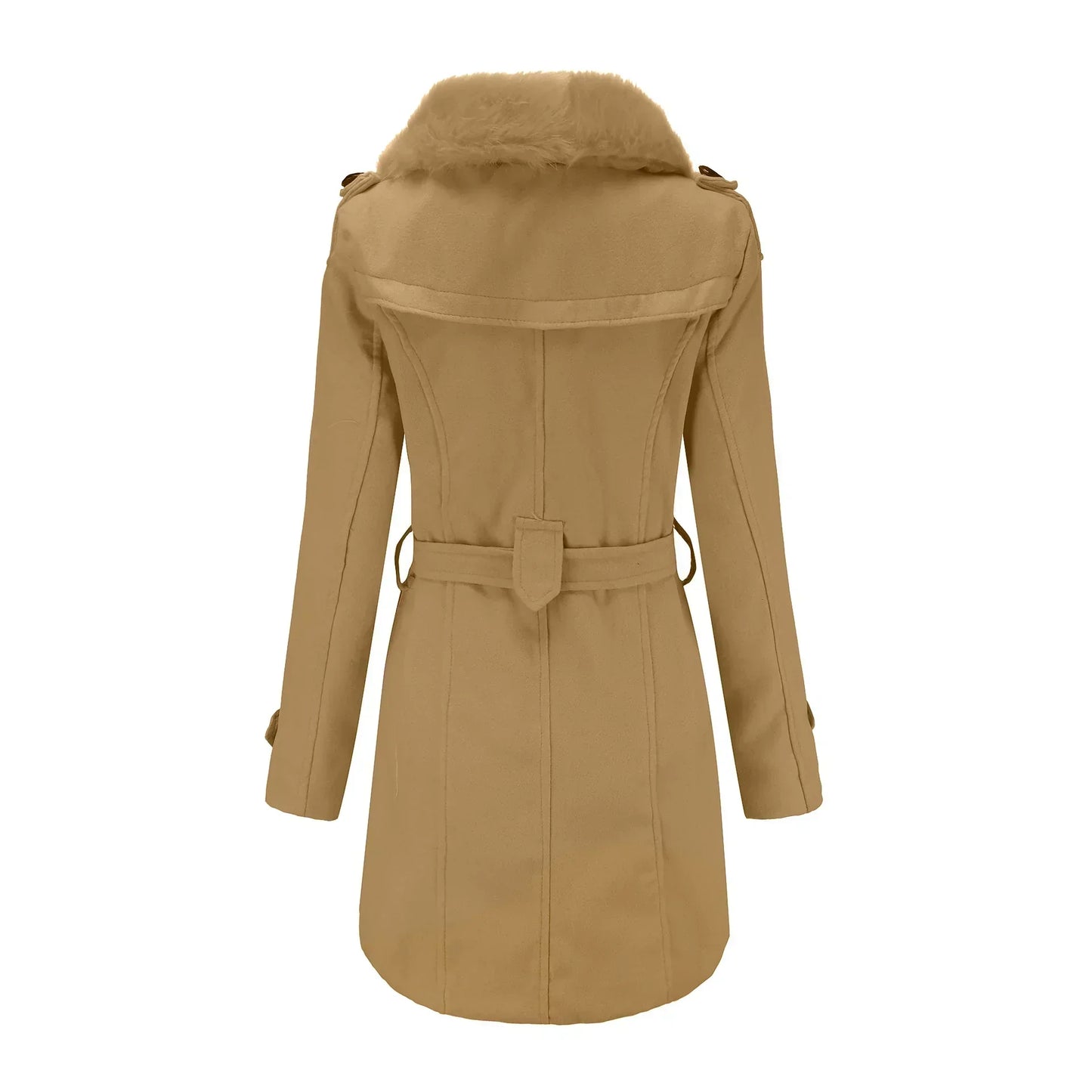 Vera | Velvet Warm Wool Wintercoat for Women