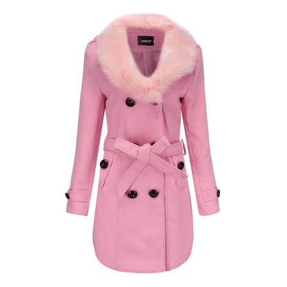 Vera | Velvet Warm Wool Wintercoat for Women