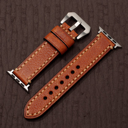 Classic Brown Genuine Leather Watch Strap
