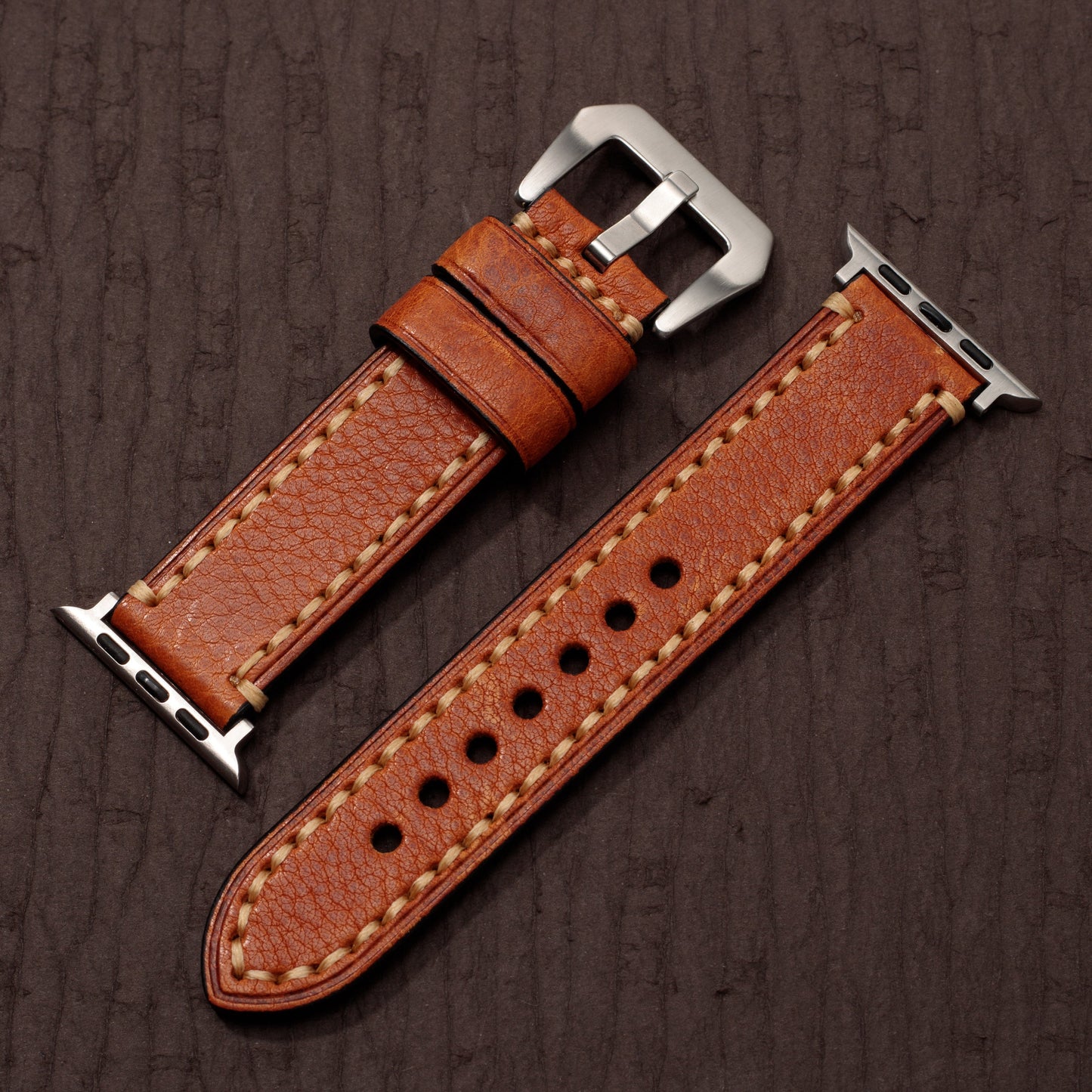 Classic Brown Genuine Leather Watch Strap - BritishElegance