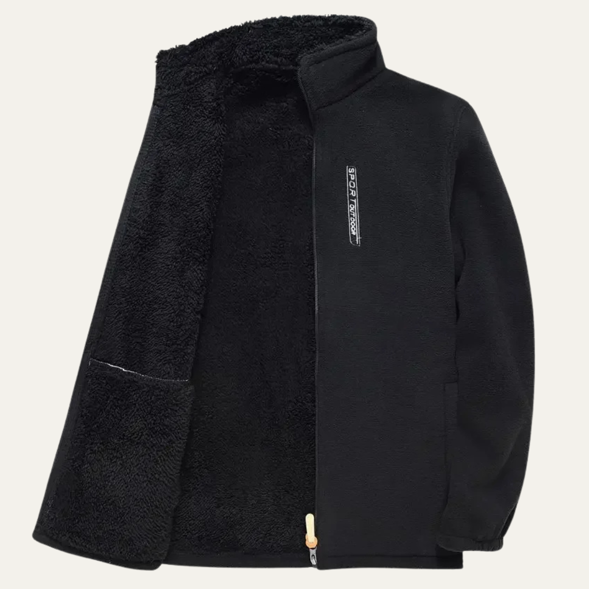 The Otranto Men’s Thermal Fleece Zip Up Outdoor Jacket with Pockets