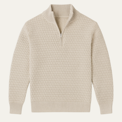 The Riviera Men’s Luxury Quarter Zip Knit Jumper