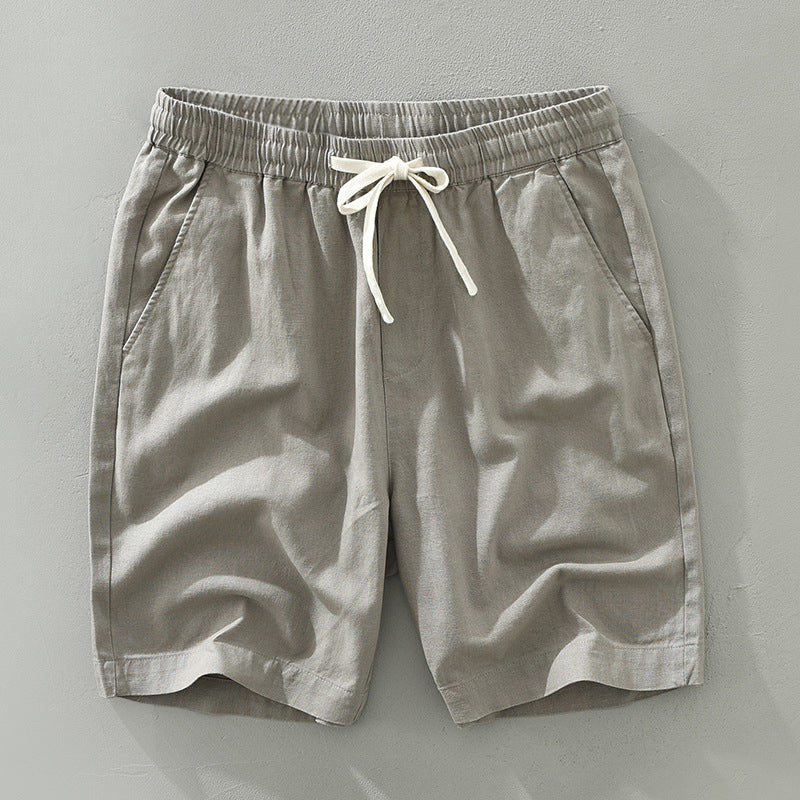 Relaxed Fit Mens Linen Beach Shorts