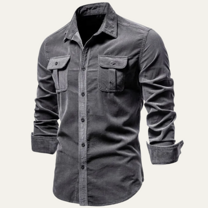 The Norwick Men’s Casual Button Down Corduroy Shirt