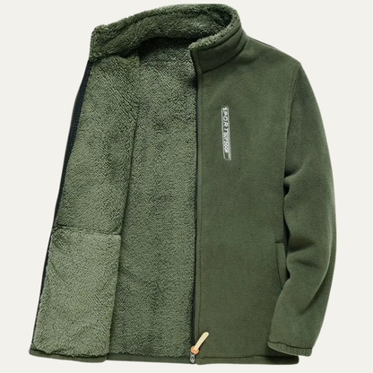 The Otranto Men’s Thermal Fleece Zip Up Outdoor Jacket with Pockets