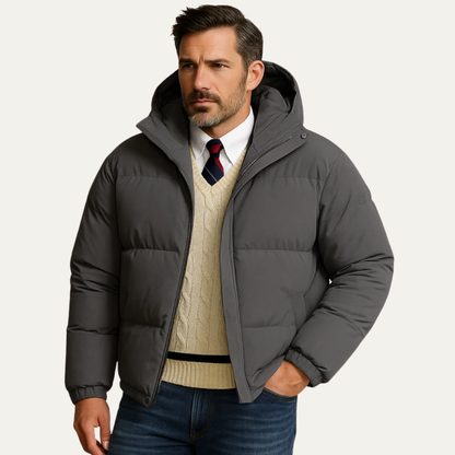 Men’s Insulated High Neck Hooded Puffer Jacket