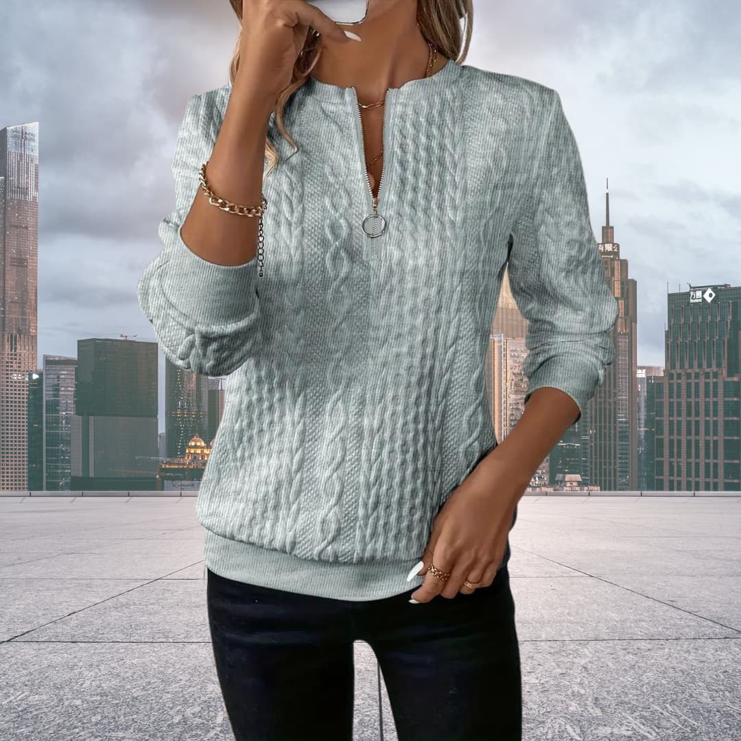 Cozy Women's Cable Knit Pullover Sweater