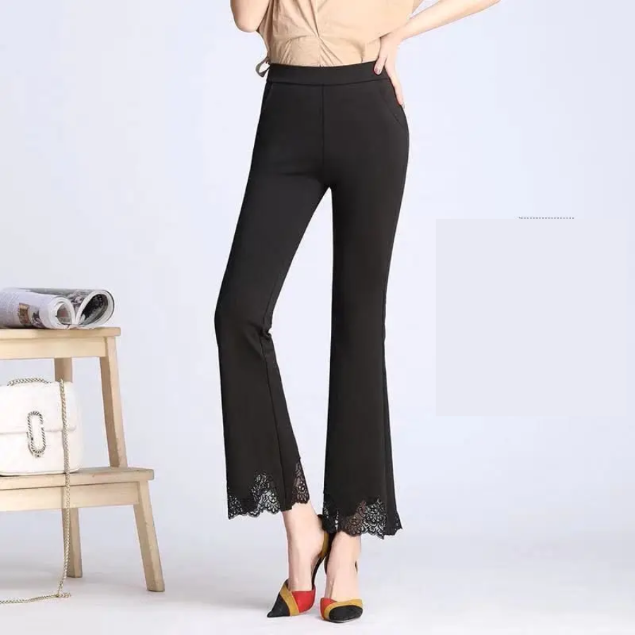 Comfy High Waist Flare Leg Women's Casual Pants