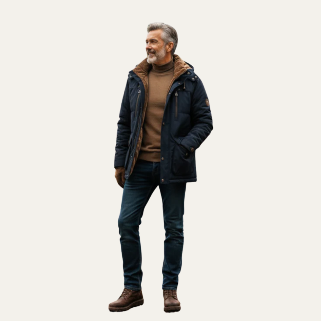 Men’s Heavy Fur Lined Winter Parka