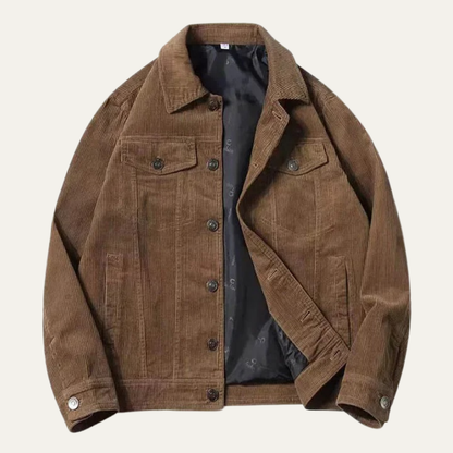 Men’s Corduroy Trucker Jacket with Classic Chest Pockets