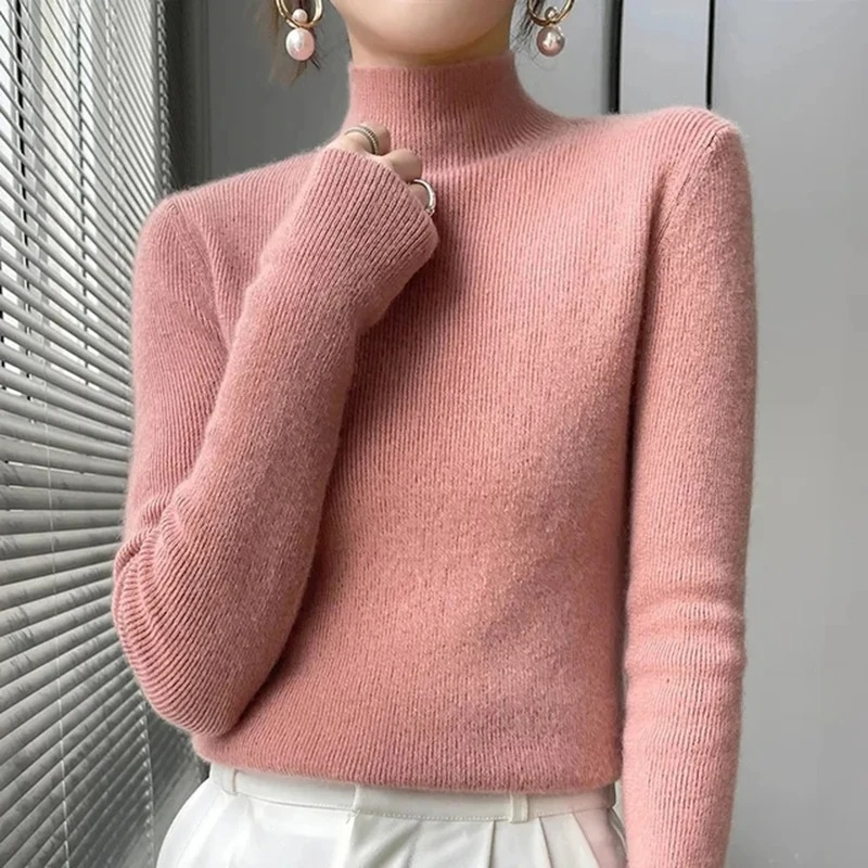 Warm Close Fit Winter Wool Sweater for Women