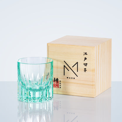 Colorful Japanese Whisky Glasses Set with Wood Gift Box