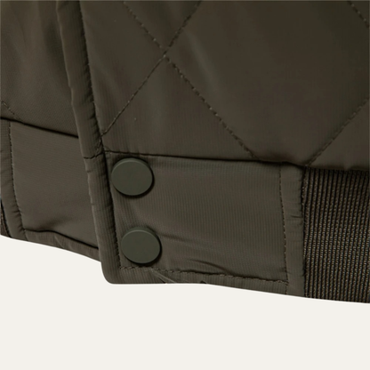 The Ryde Men’s Casual Patchwork Winter Quilted Bomber Jacket