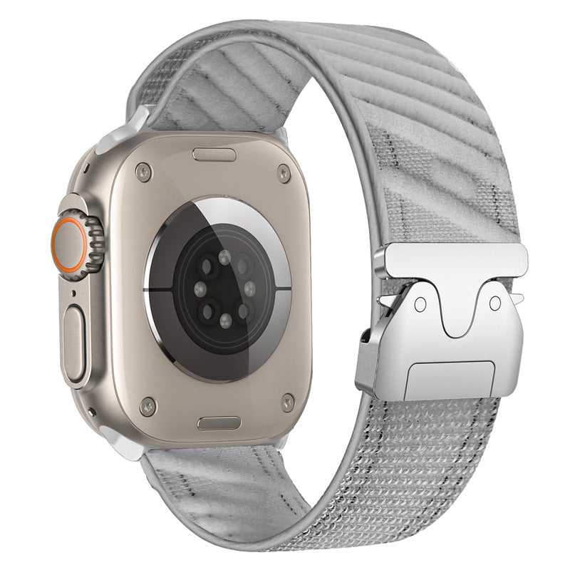 Durable Nylon Strap With Metal Buckle For Apple Watch