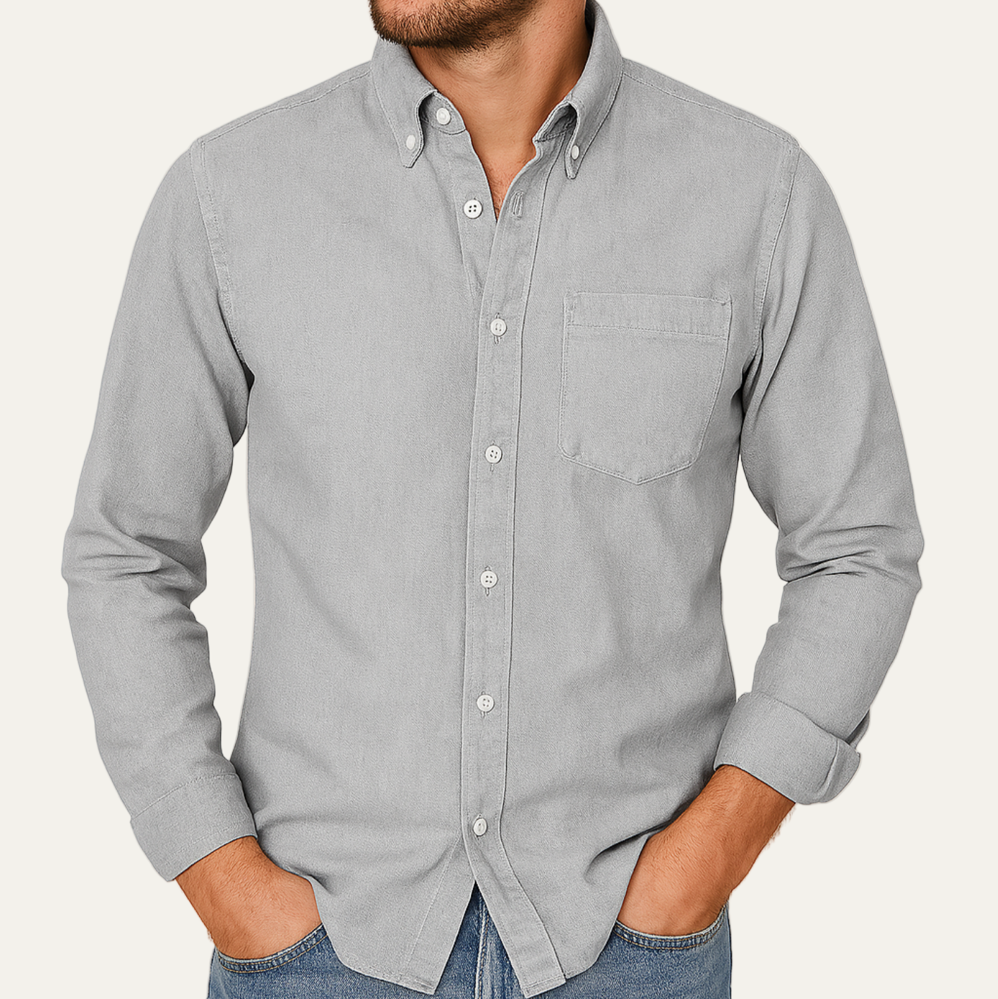 Men’s Button Down Collar Casual Shirt