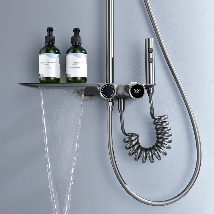 Luxury Wall Mount Shower Bath Mixer System - BritishElegance