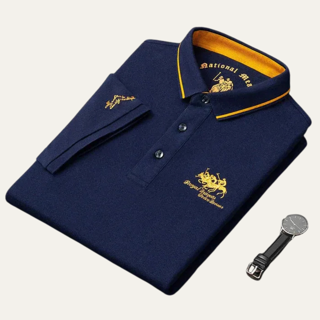 Men’s Athletic Polo Shirt with Contrasting Trim
