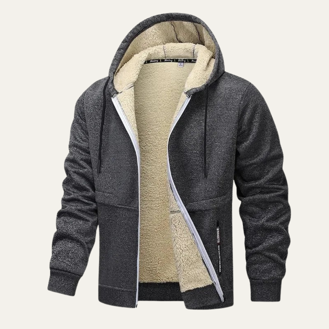 Men’s Sherpa Lined Heavy Zip Hoodie