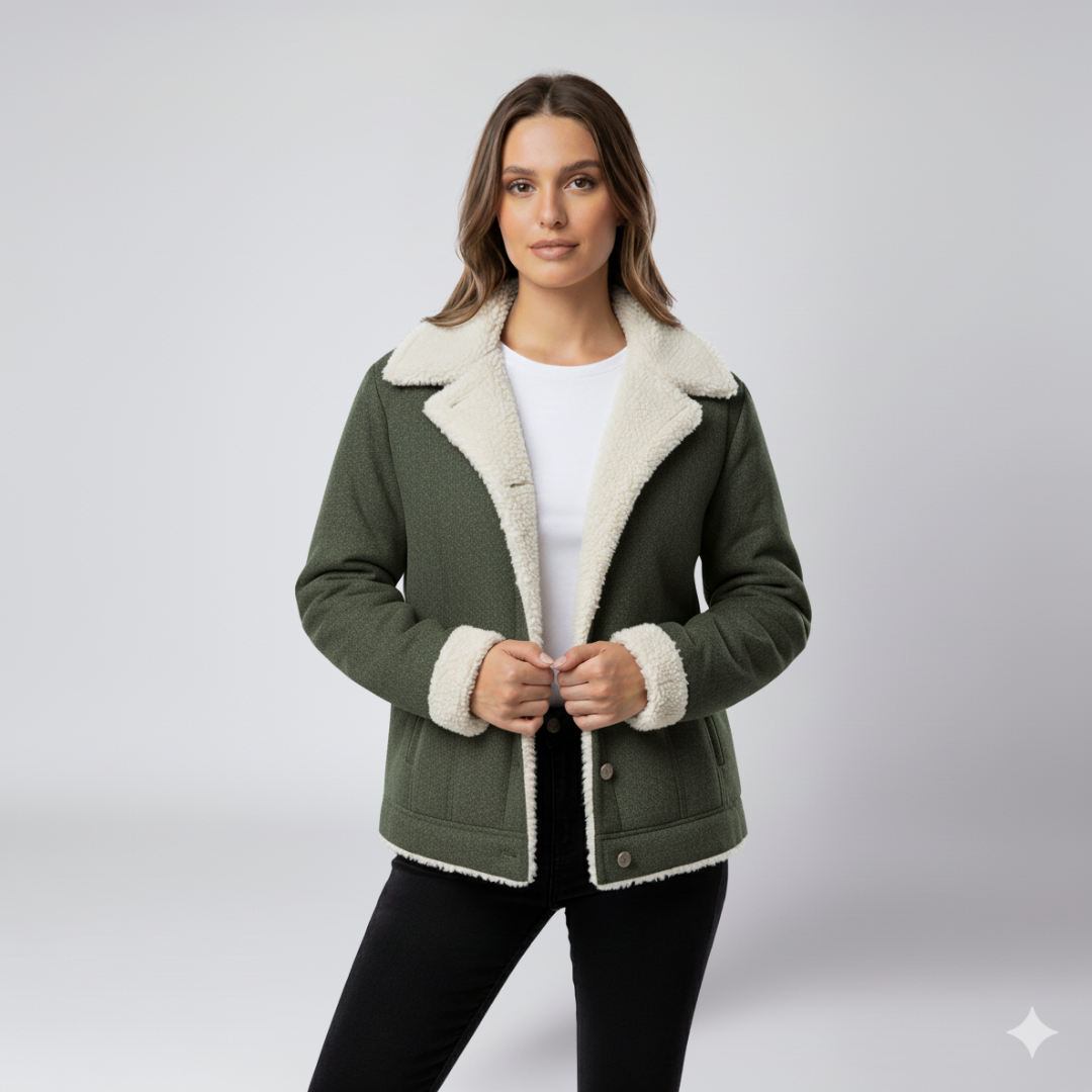 Glaiza | Winter Jacket - Soft-Lined Outerwear with Turn-Down Collar for Women