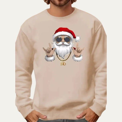 Men’s Rock On Santa Christmas Sweatshirt
