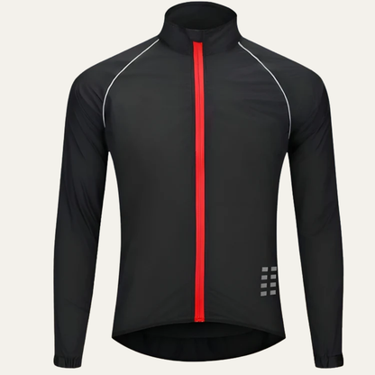 Men’s Reflective High Collar Full Zip Cycling Jacket