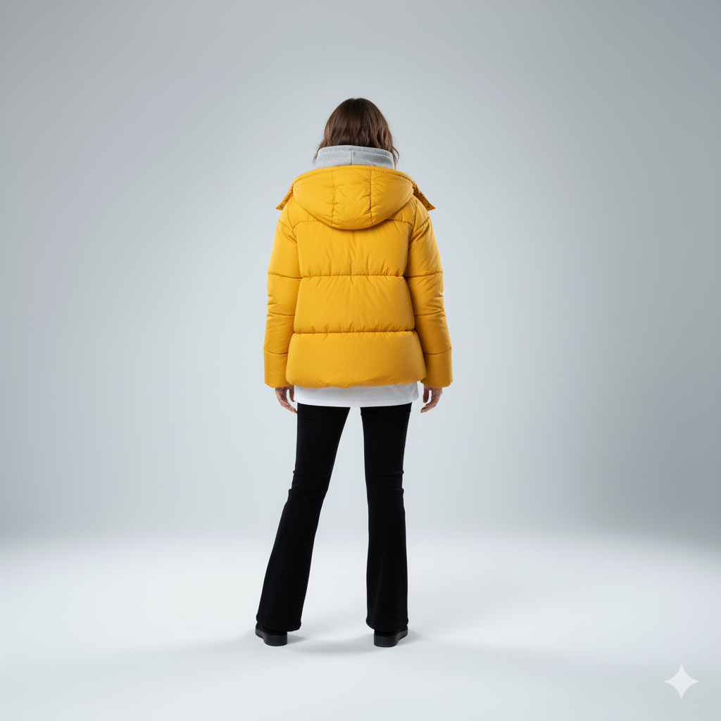 Jasmine | Padded Jacket - Oversized Quilted Hooded Winter Coat for Women