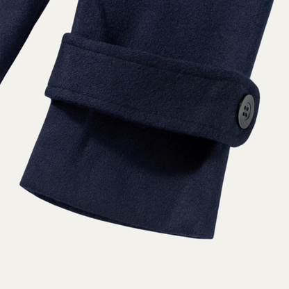 The Durham Men’s Warm Winter Navy Blue Wool Duffle Coat