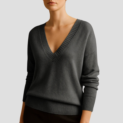 Women's Classic V Neck Sweater