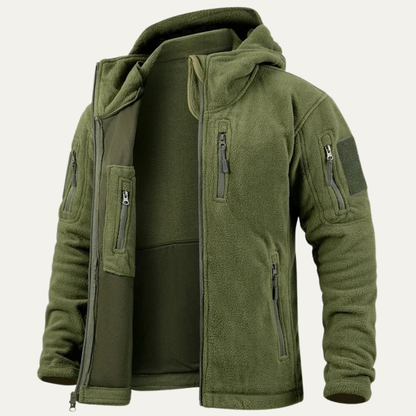 Men’s Color Block Tactical Quarter Zip Fleece Jacket