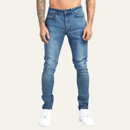 Men’s Distressed Skinny Low Rise Jeans