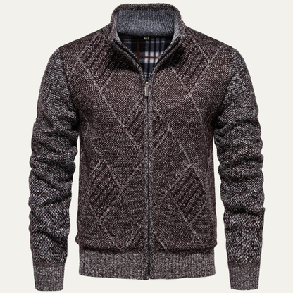The Angera Men’s Casual Winter Knit Zip Up Jacket