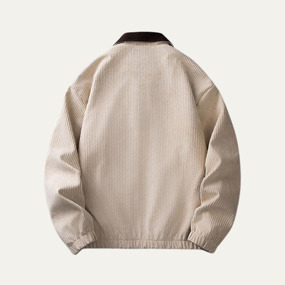 Men’s Oversized Textured Workwear Zip Jacket