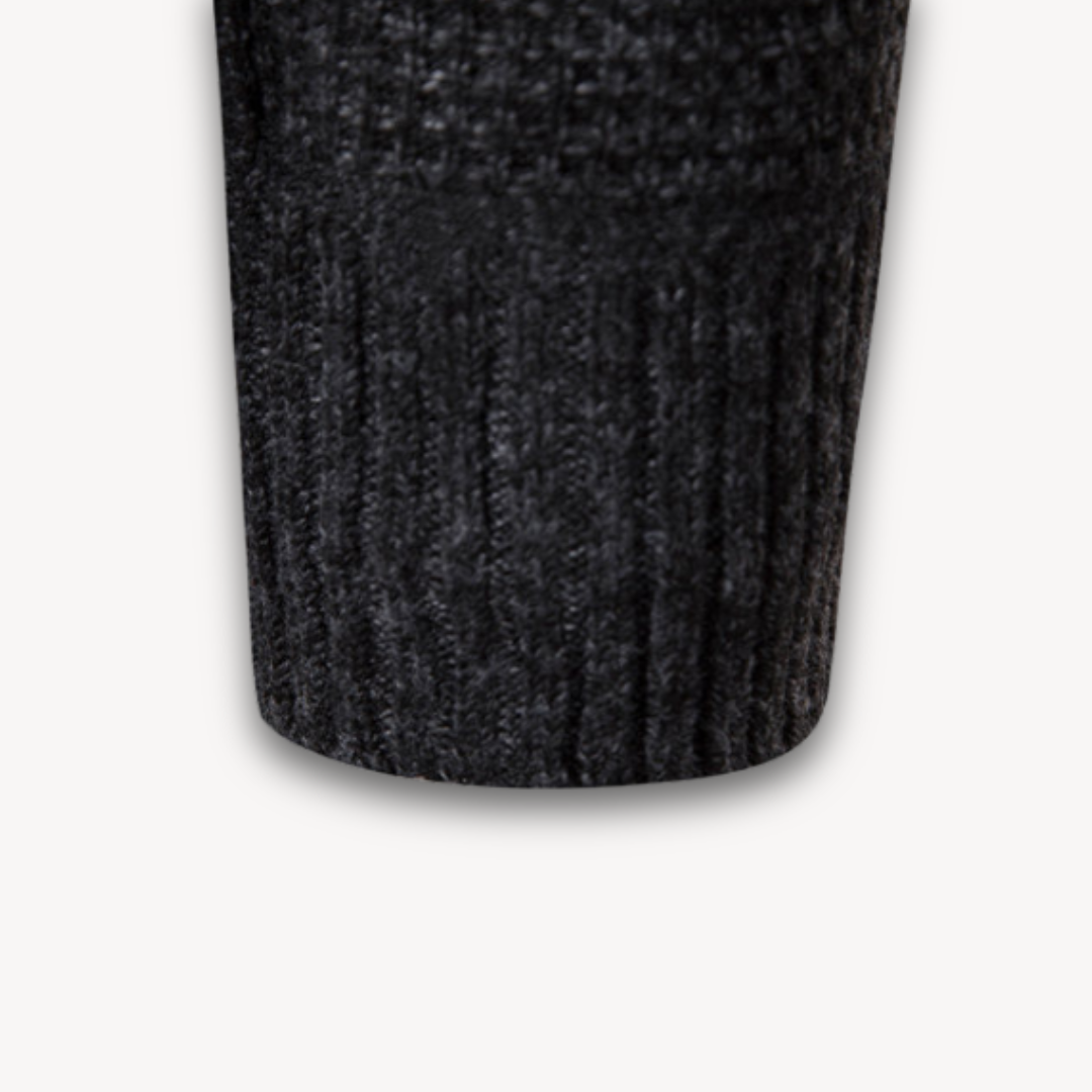 Men's Quilted Jacket with Knitted Sleeves - Warm Casual Outerwear