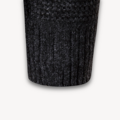 Men's Quilted Jacket with Knitted Sleeves - Warm Casual Outerwear