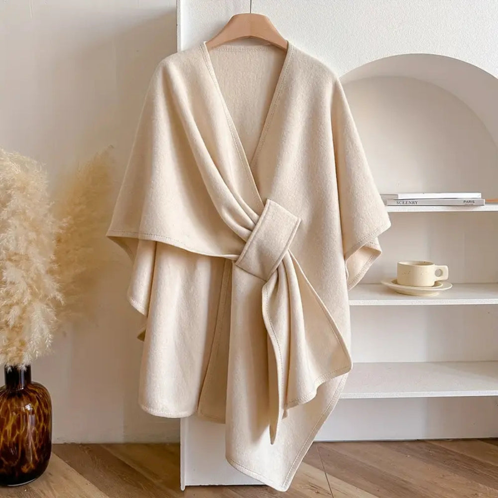 Elandra – Wind-Resistant Shawl Coat for Women