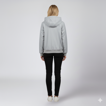 Liza | Winter Jacket - Oversized Reversible Zip-Up Outerwear for Women