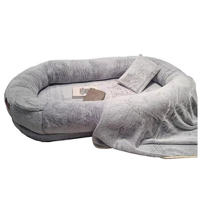 Plush Double Dog Bed for Cozy Pet Lounging