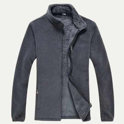 The Grosseto Men’s Winter Fleece Zip Up Stand Collar Jacket