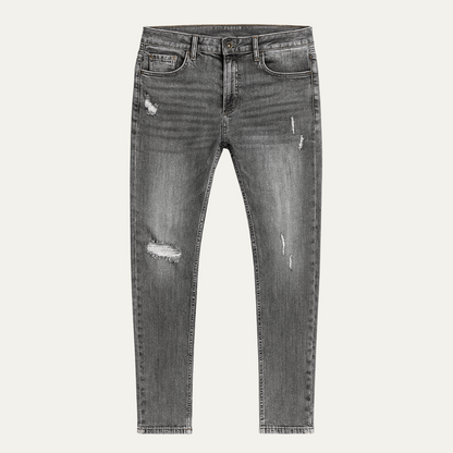 The Rome Men's Slim Fit Denim Jeans - Trendy Stretch Trousers